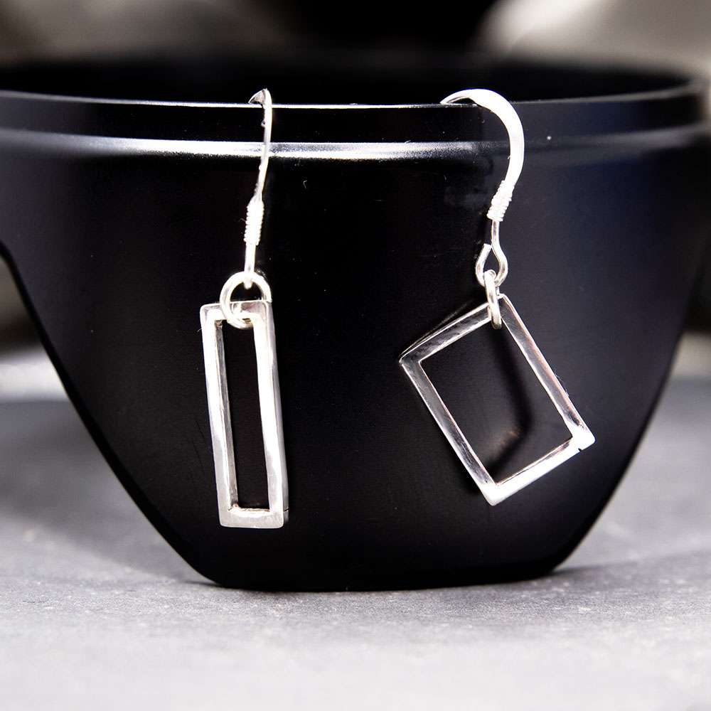 Asymmetrical Geometric Earrings - South Downs Designs