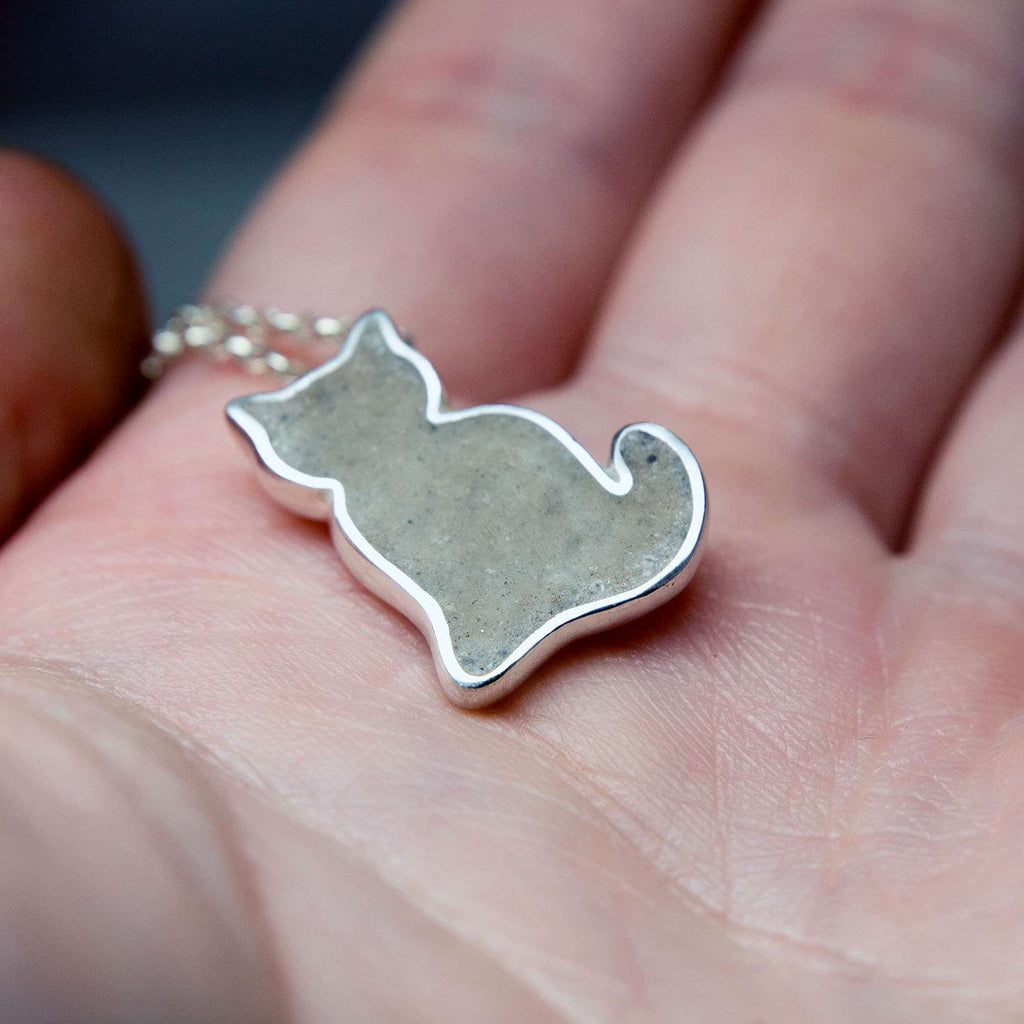Cat Cremation Ashes Memorial Necklace - South Downs Designs