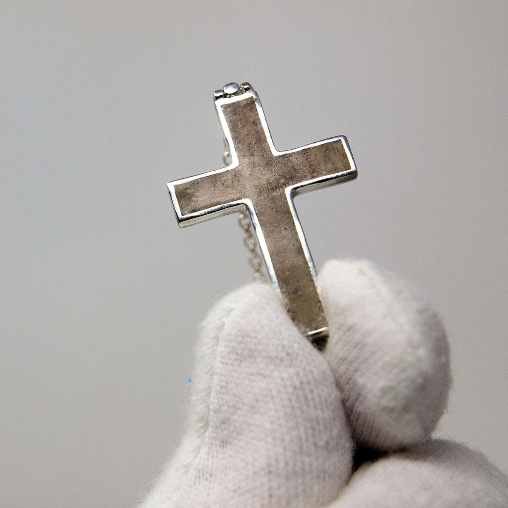 Cross Cremation Ashes Memorial Necklace - South Downs Designs