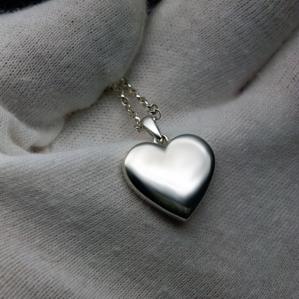Heart Shaped Cremation Ashes Memorial Necklace - South Downs Designs