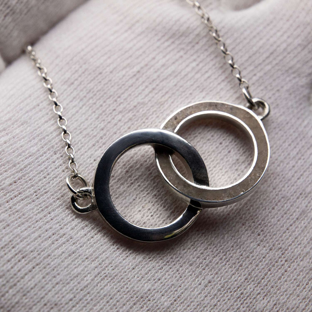 Interconnected Cremation Ashes Memorial Necklace - South Downs Designs