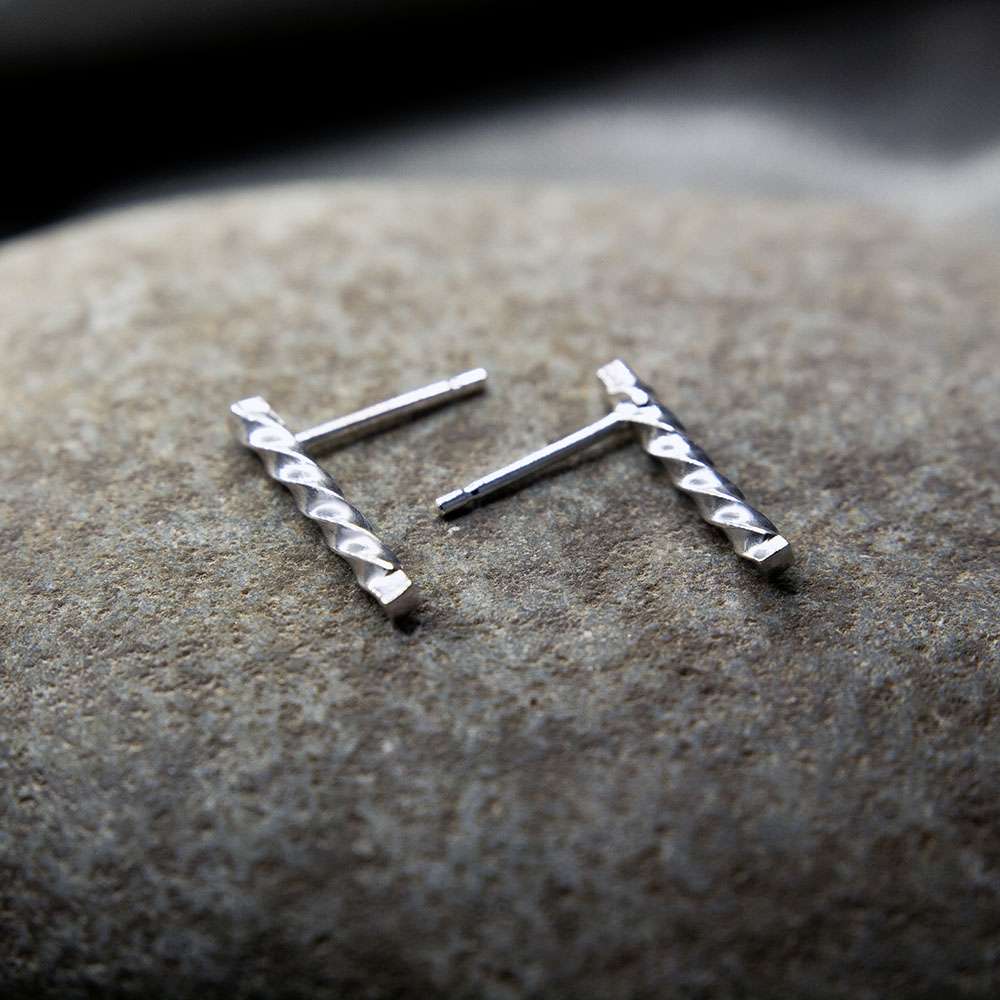 Spiralled Earrings on Studs - South Downs Designs