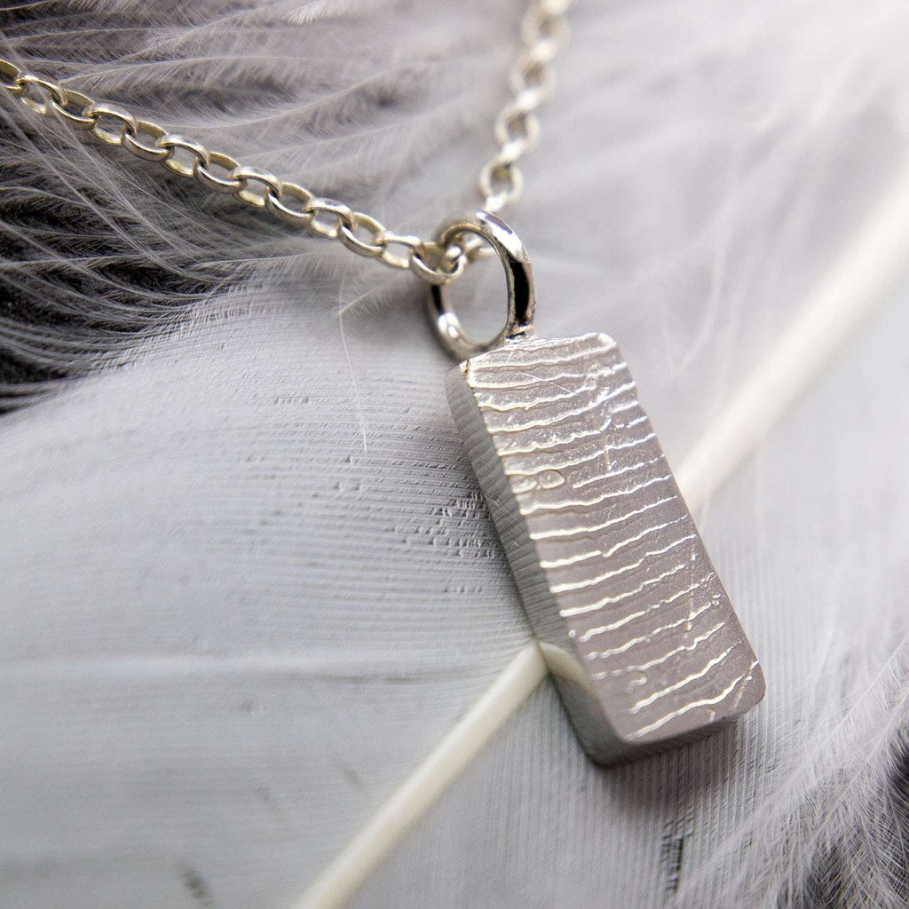 Sterling Silver Fingerprint Memorial Pendant - South Downs Designs