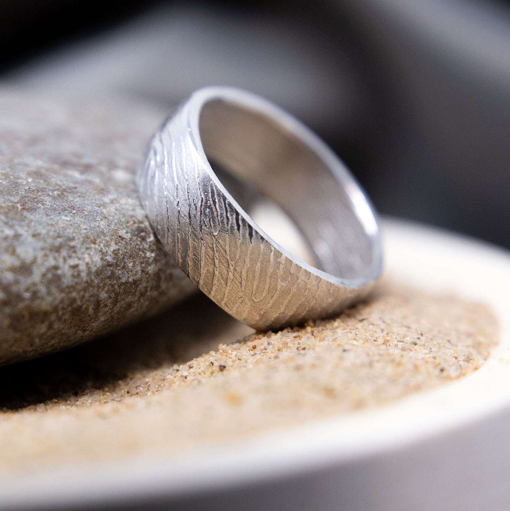 Sterling Silver Fingerprint Memorial Ring - South Downs Designs