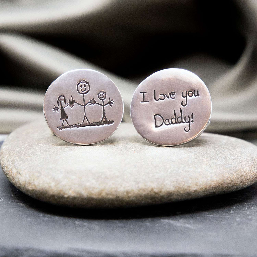Your Own Drawing Personalised Keepsake Cufflinks - South Downs Designs